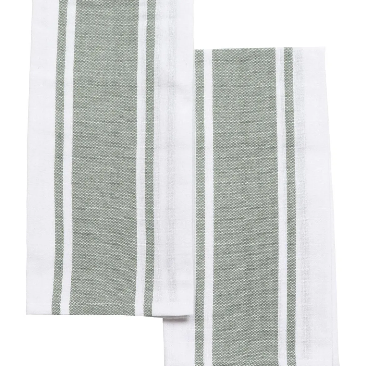 SET 2 TORCHONS LENA 50X70CM COTON POLYESTER VERT