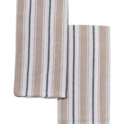 SET 2 TORCHONS LEON 40X60CM BEIGE
