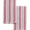 SET 2 TORCHONS LEON 40X60CM COTON ROUGE