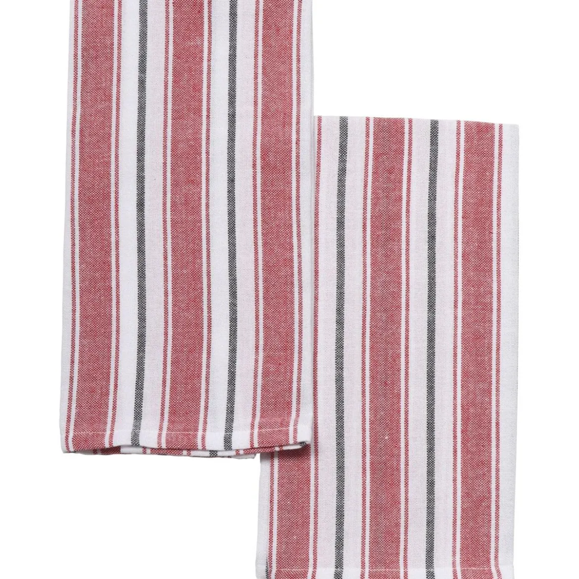 SET 2 TORCHONS LEON 40X60CM COTON ROUGE