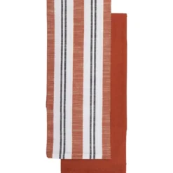 SET 2 TORCHONS LEWIS 50X70CM COTON BRIQUE