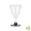 SET 6 VERRES A PIED EAU VIN 18CL NOIR