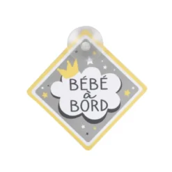 SIGNALETIQUE BEBE A BORD 12.5X12.5CM A VENTOUSE