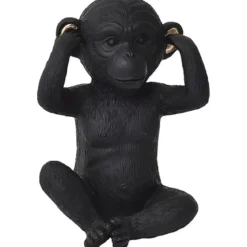 SINGE DE LA SAGESSE OUIE NOIR OR