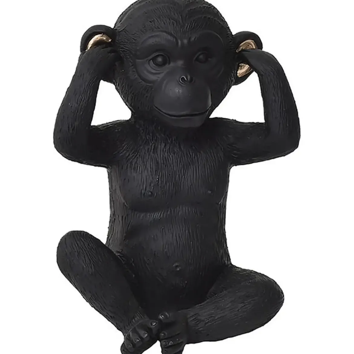SINGE DE LA SAGESSE OUIE NOIR OR