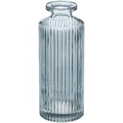 SOLIFLORE VAE VERRE STRIE VERT H.13.5CM X3 PIECES