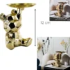STATUE OURSON VIDE POCHE DORE H12CM