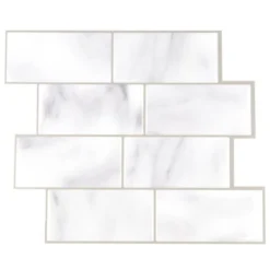 STICKER ADHESIF 30.5X25CM MURAL METRO MARBRE