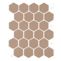 STICKER ADHESIF 30.5X25CM MURAL RUCHE TERRACOTTA
