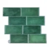 STICKER ADHESIF 30.5X25CM MURAL ZELLIGE VERT
