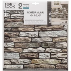 STICKER CARREAUX TAUPE X2 PIECES