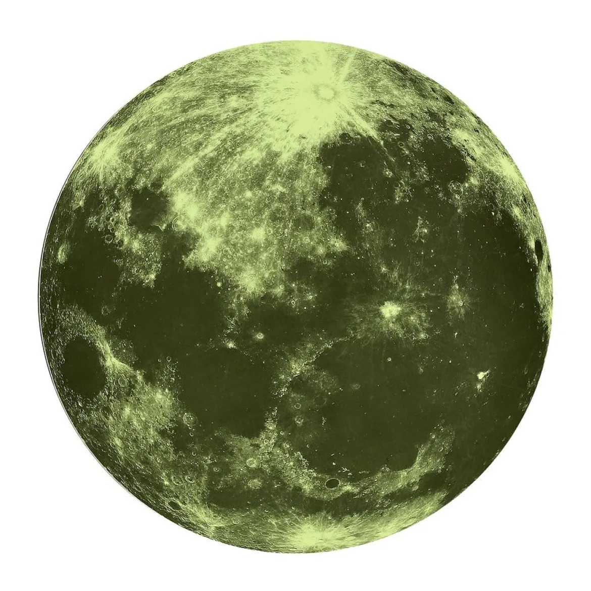 STICKER MURALE PHOSPHORESCENT LUNE 25CM