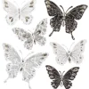 STICKER RELIEF PAPILLON X6 PIECES