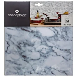 STICKERS CARRELAGE MARBRE BLANC X2 PIECES