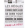 STICKERS TEXTE REGLES 30X40CM