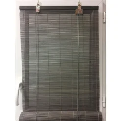 STORE ENROULEUR BAGUETTES BAMBOU 120X180CM GRIS