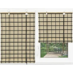 STORE ENROULEUR BAGUETTES BAMBOU 120X180CM NOIR