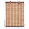 STORE ENROULEUR BAGUETTES BAMBOU 60X180CM NATUREL BLANC