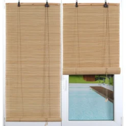STORE ENROULEUR LATTES BAMBOU 200X200CM NATUREL BEIGE