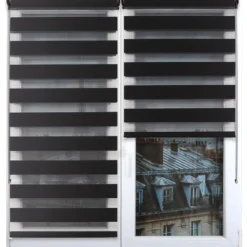 STORE ENROULEUR LUMIERE NUIT 90X180CM NOIR