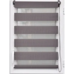 STORE ENROULEUR LUMIERE NUIT 75X180CM GRIS BETON