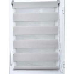 STORE ENROULEUR LUMIERE NUIT 45X180CM  GRIS CLAIR