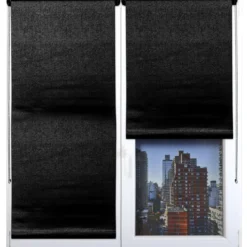 STORE ENROULEUR OCCULTANT TEXTURE 90X180CM NOIR