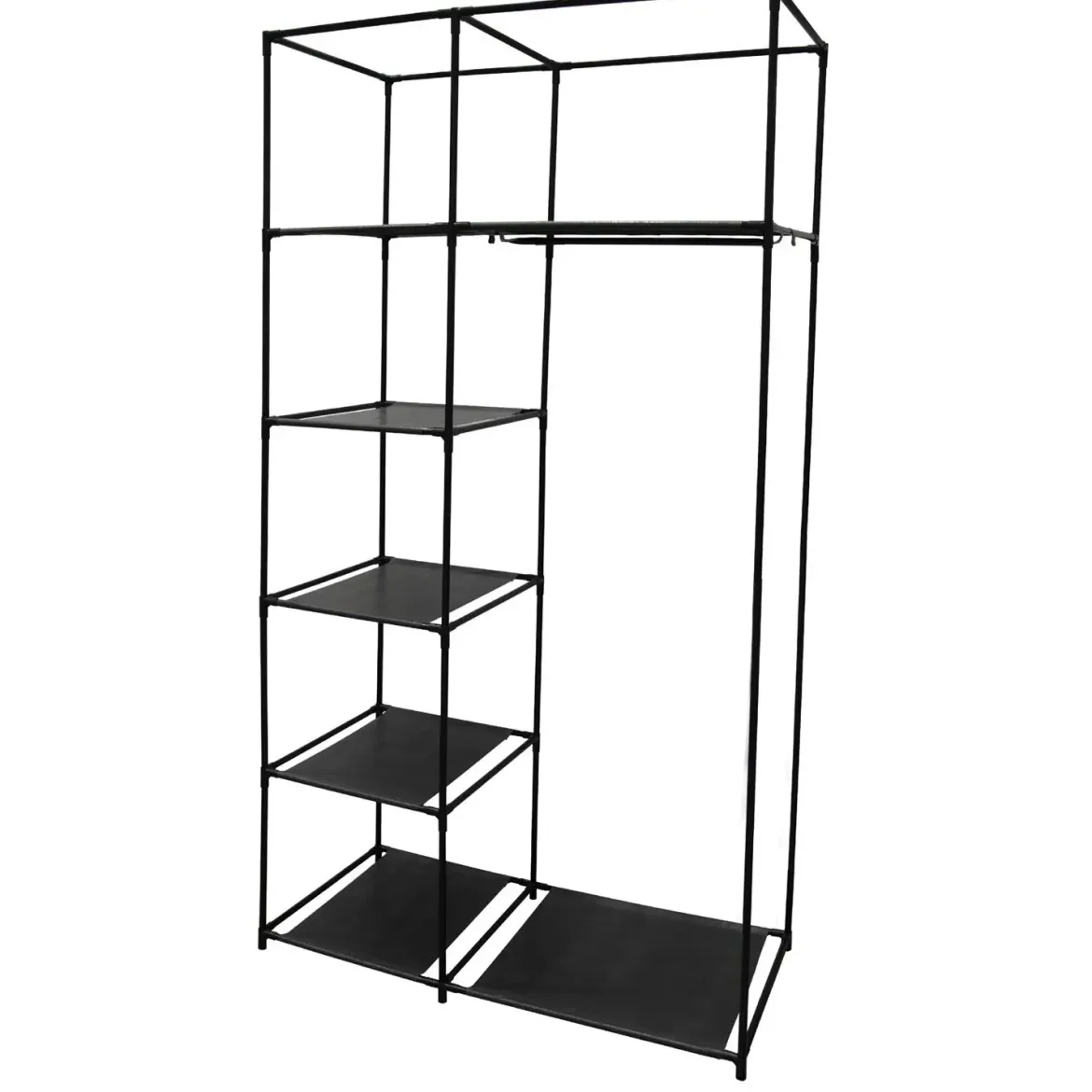 STRUCTURE ARMOIRE 5 CASES ET 1 PENDERIE