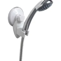SUPPORT DOUCHETTE SUR VENTOUSE ABS PVC   BLANC