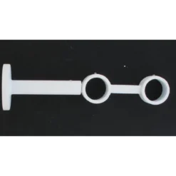 SUPPORT DOUBLE EXT D28 190 MM X1 BLANC MAT