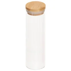 SUPPORT 8 POTS A EPICES VERRE SUPPORT BAMBOU