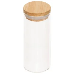 SUPPORT 8 POTS A EPICES VERRE SUPPORT BAMBOU