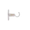 SUPPORT SIMPLE OUVERT D.20 50MM X2 PIECES BLANC OR