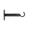 SUPPORT SIMPLE OUVERT D.20 90MM X2 PIECES NOIR ARGENT