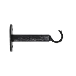 SUPPORT SIMPLE OUVERT D.20 90MM X2 PIECES NOIR ARGENT
