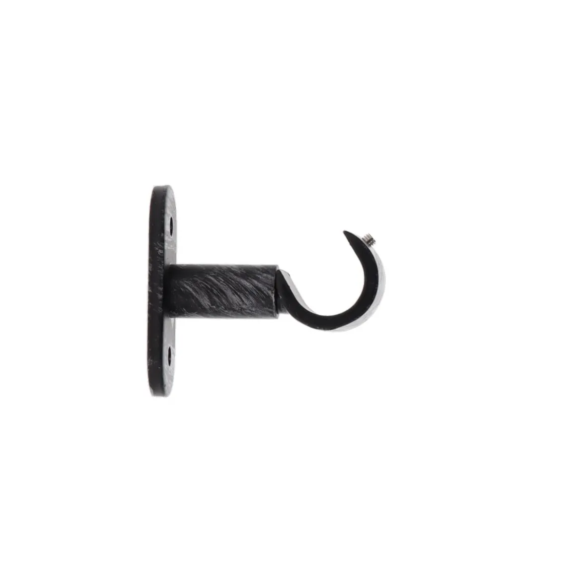SUPPORT SIMPLE OUVERT D.20 50MM X2 PIECES NOIR ARGENT