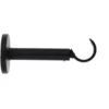 SUPPORT SIMPLE OUVERT EXT D.28 115MM NOIR MAT