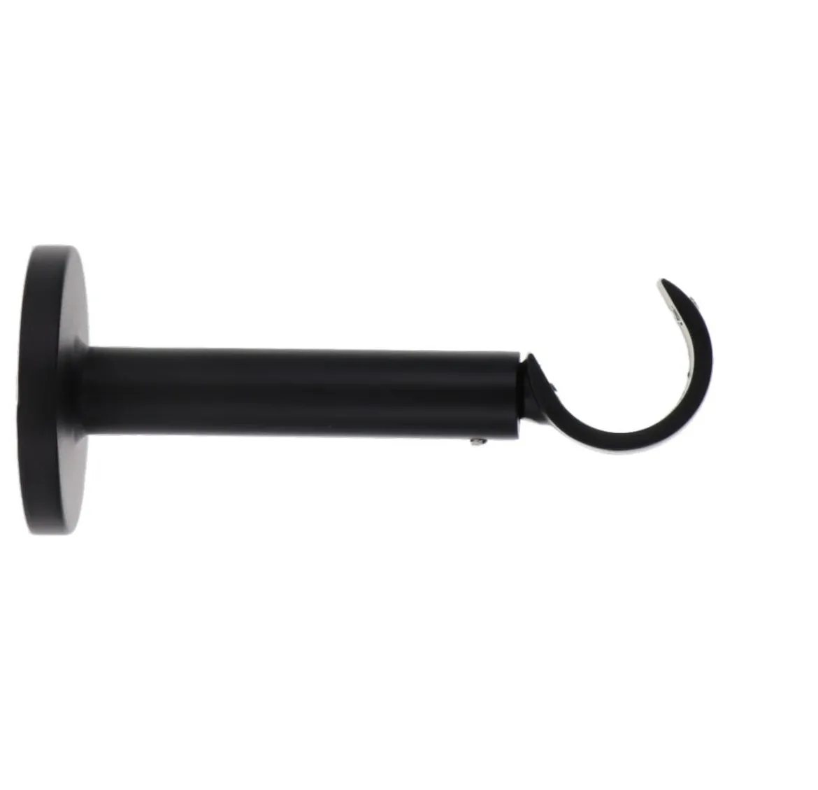 SUPPORT SIMPLE OUVERT EXT D.28 115MM NOIR MAT