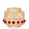 SUSPENSION BAMBOU LIBY POMPON D.28CM