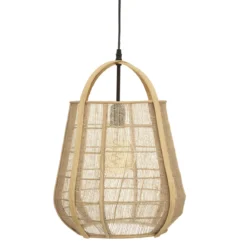 SUSPENSION BOIS CARMEN NATUREL D.32CM
