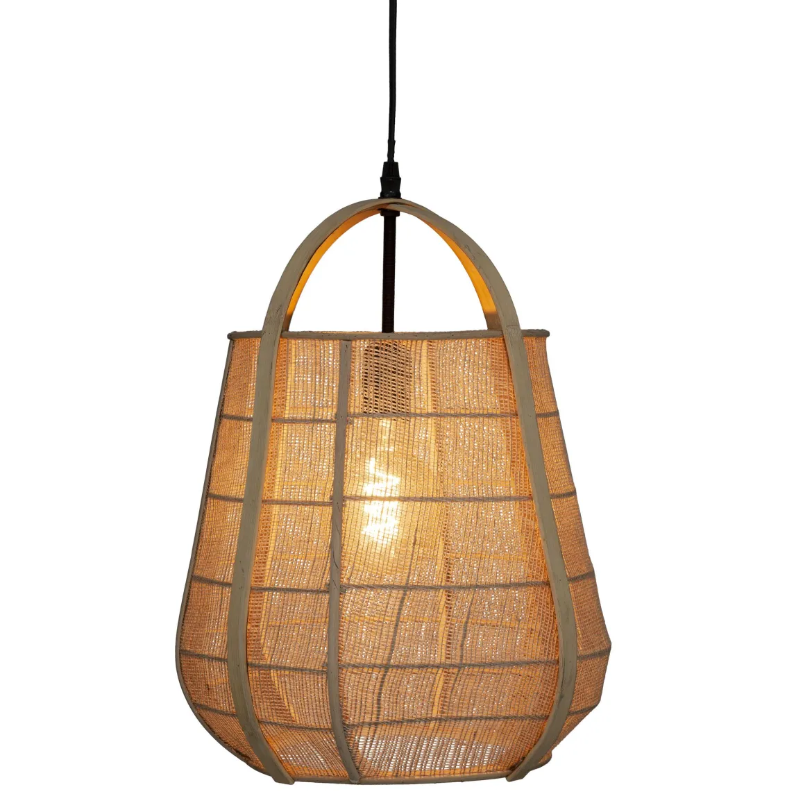 SUSPENSION BOIS CARMEN NATUREL D.32CM