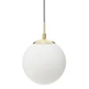 SUSPENSION BOULE DRIS BLANC D.20CM