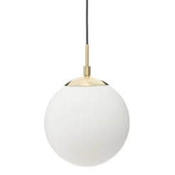 SUSPENSION BOULE DRIS BLANC D.20CM
