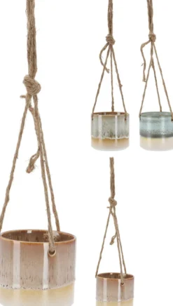 SUSPENSION CACHE POT PORCELAINE