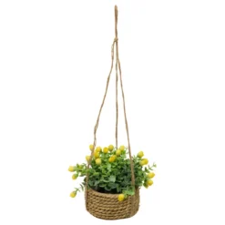 SUSPENSION DE ROSES ARTIFICIELLES MUSA H.42CM