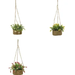 SUSPENSION DE ROSES ARTIFICIELLES MUSA H.42CM