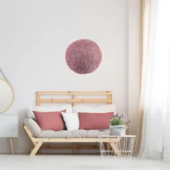SUSPENSION INTERIEUR ROSE POUDRE 30CM