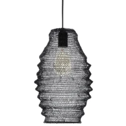 SUSPENSION MAILLE FER NOIR ALI H.36CM