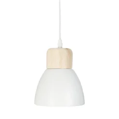 SUSPENSION METAL BLANC DESY H.19CM