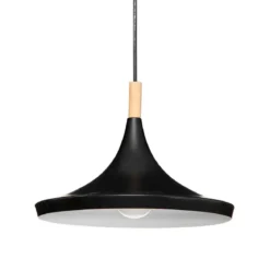 SUSPENSION METAL BOIS DEB NOIR D.32CM